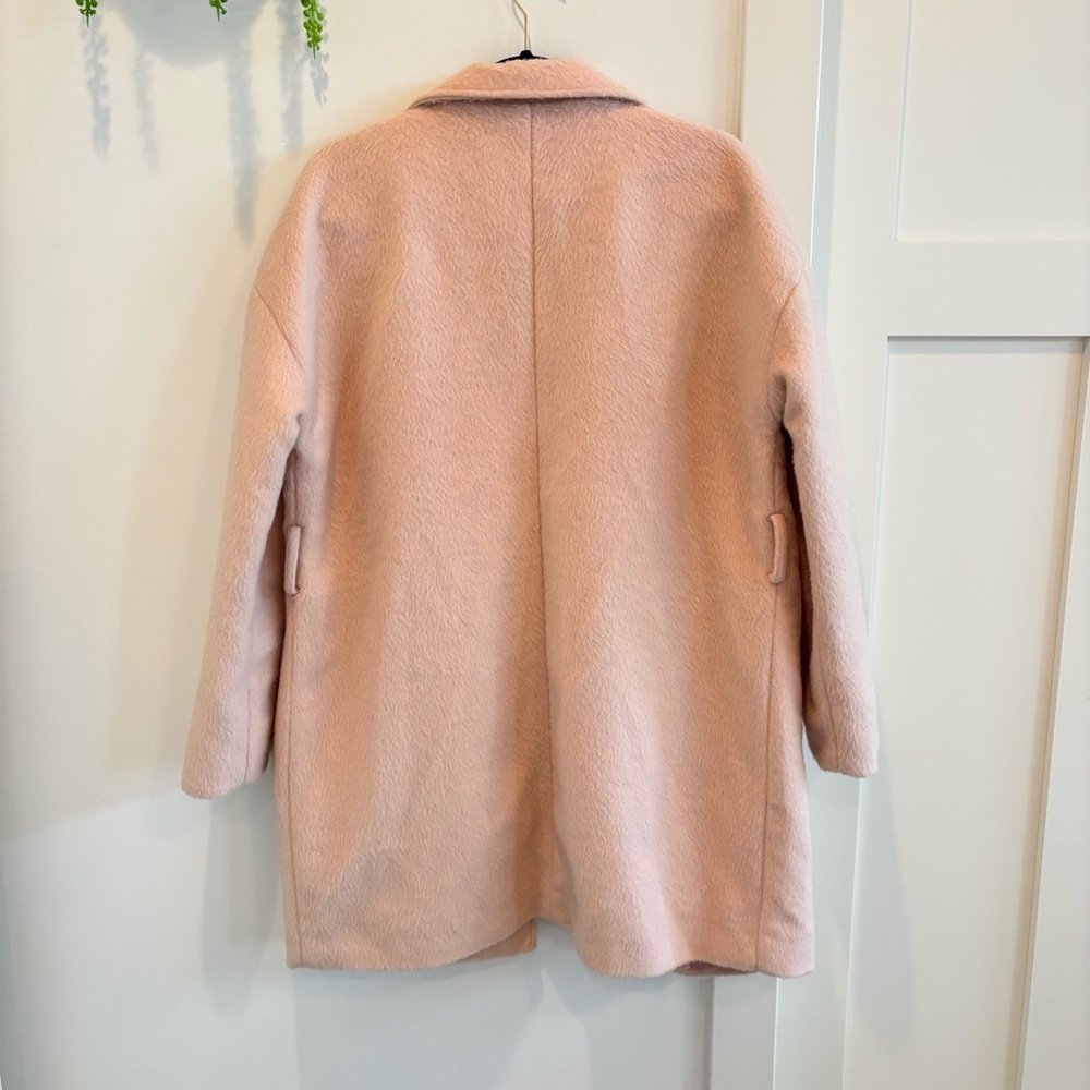 Missguided Drop Shoulder Light Pink Faux Fur Formal Women's Coat US Size 6 - Picture 6 of 10